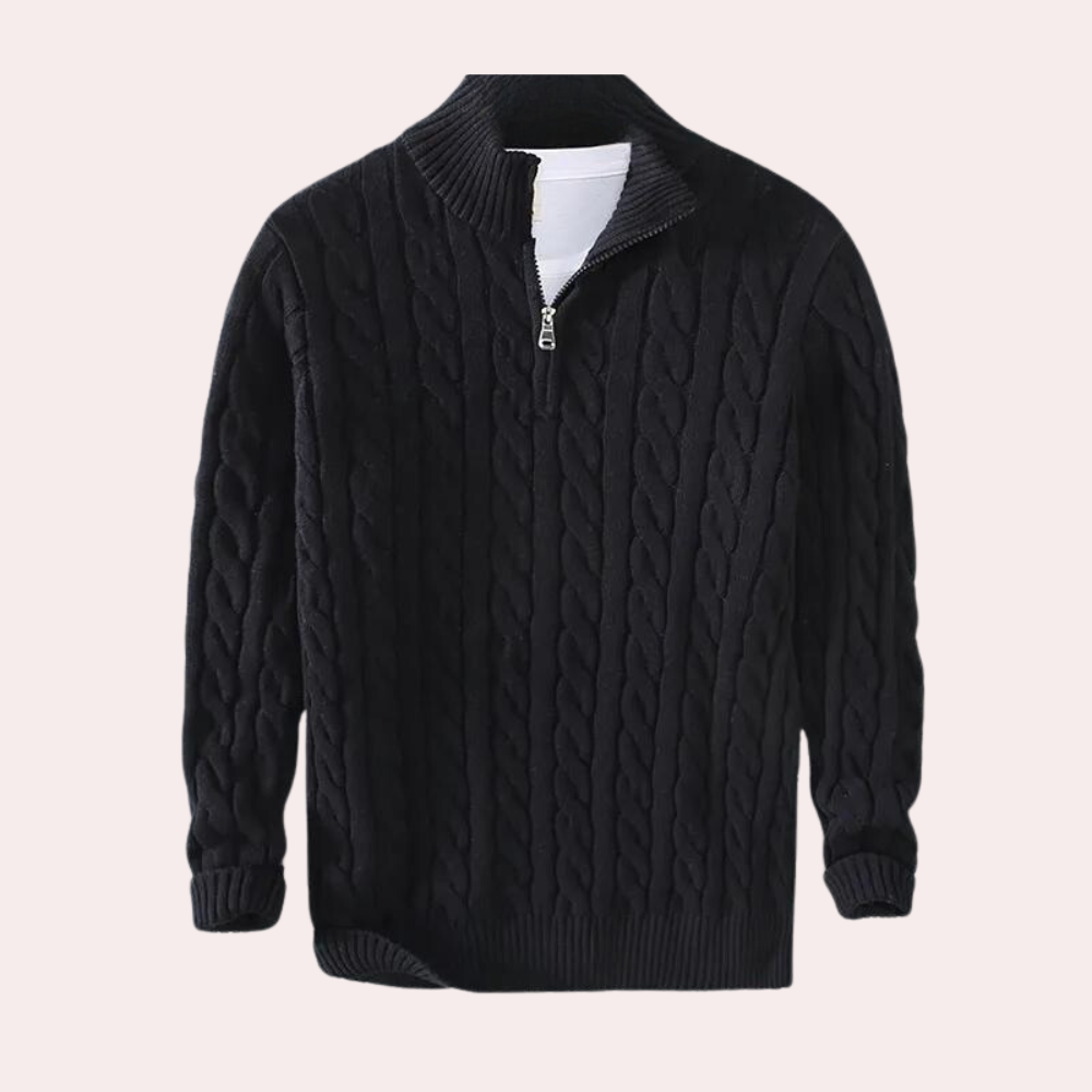Brody | Men's Quarter-Zip Cable Knit Sweater