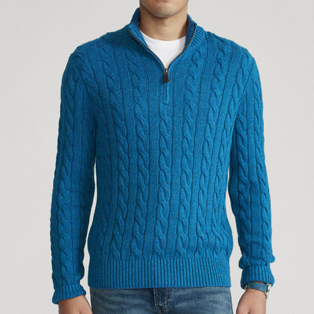 Brody | Men's Quarter-Zip Cable Knit Sweater